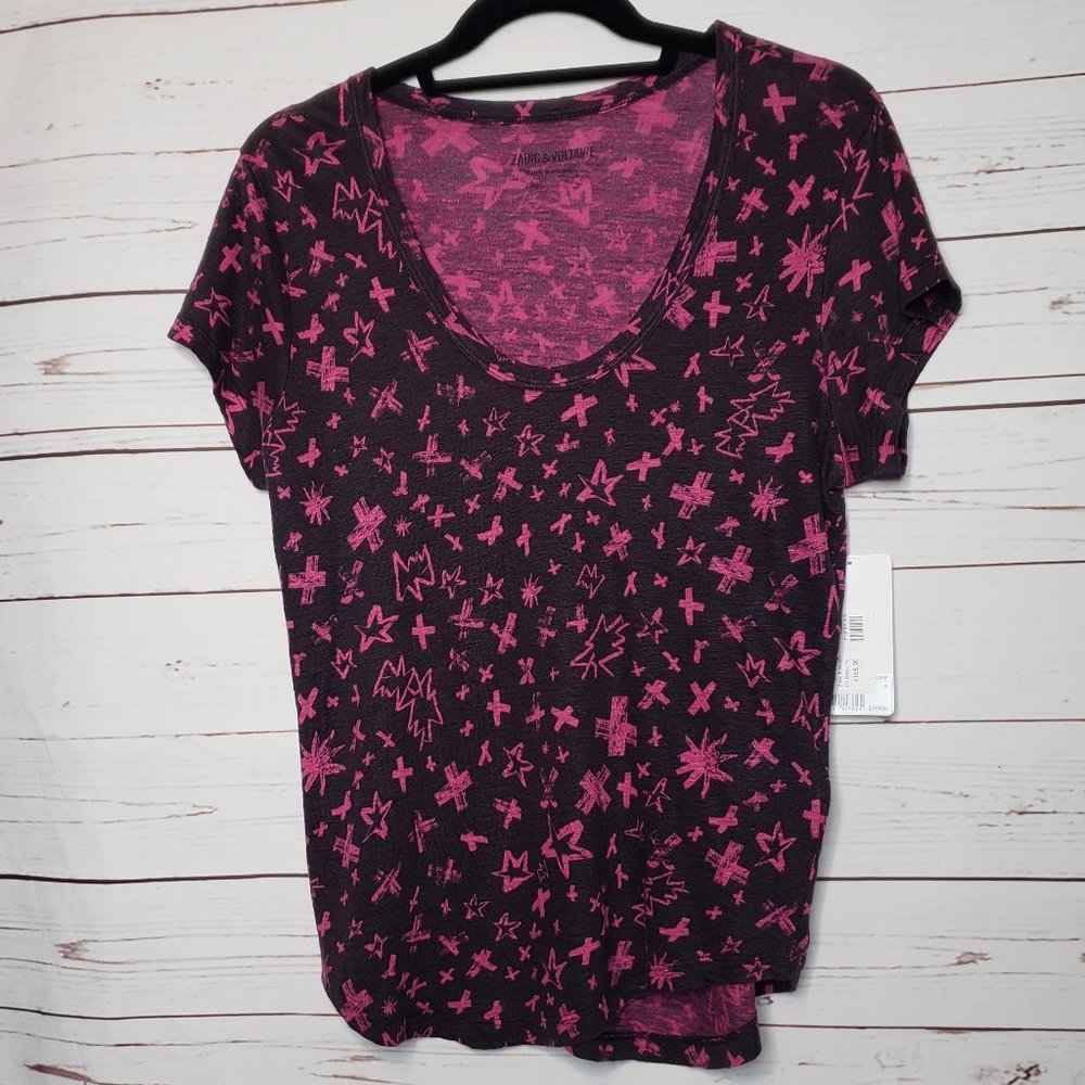 Zadig & Voltaire Aretha Short Sleeve Linen Top